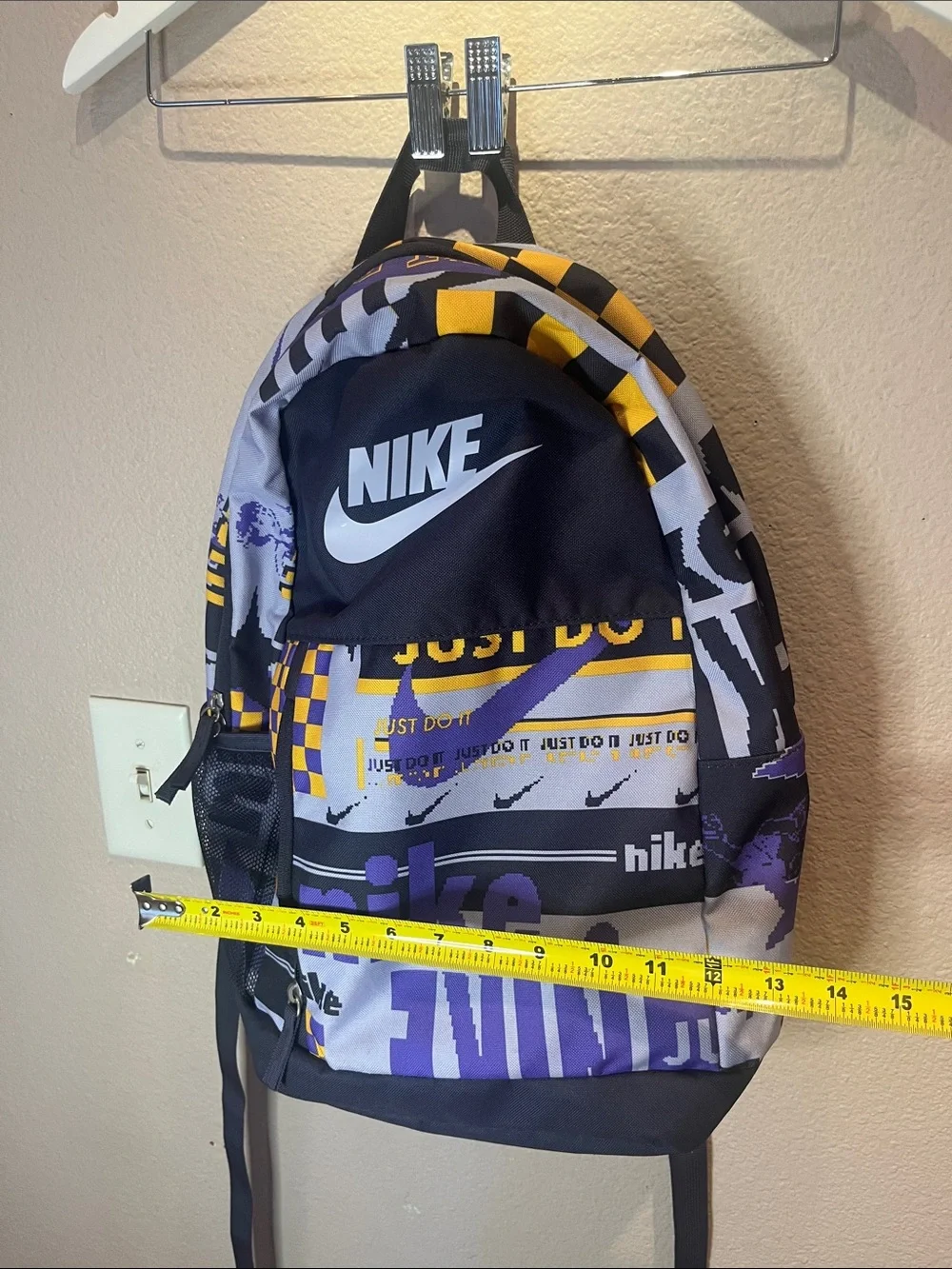 Nike Kid’s Backpack Purple Yellow Colorways Graphic Print - Picture 11 of 12